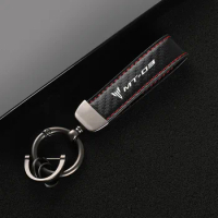 Leather Motorcycles keychain horseshoe buckle jewelry key chain for Yamaha MT03 MT-03 Accessories