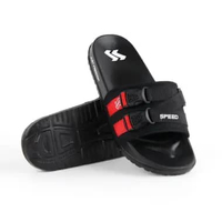 SPEED - Sandal Amigo - Sandal Pria Hitam Merah - Sandal Slipper 39 44 44 Red