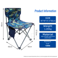 ZYZ Outdoor Folding Chair Maximum Load 120KG Travel Camping Chair Portable Foldable Beach Hiking Picnic Seat Fishing Tools Chair