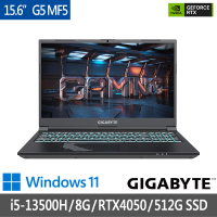 GIGABYTE 技嘉 15吋i5 RTX4050電競筆電(G5 MF5-52TW383SH/i5-13500H/8G/512G SSD/Win11/FHD 144Hz)