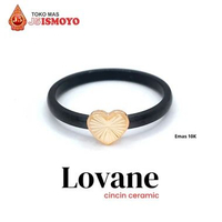 Cincin Ceramic Kombinasi Emas 10 Karat Lovane J5 Ismoyo 11-12