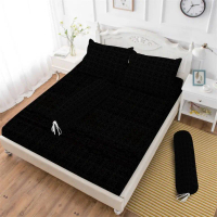 SPREI POLOS EMBOS AESTHETIC WARNA HITAM UKURAN 90X200 100X200 120X200 160X200 180X200 Kain Katun Ban