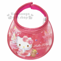 小禮堂 Hello Kitty 兒童鐳射光半罩遮陽帽《紅.蛋糕》防曬帽.鴨舌帽