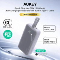 [3C| CCC Certified]Aukey PB-Y61 Spark Sling 30W 10000mAh Mini Portable Fast Charging Power Bank w Bu