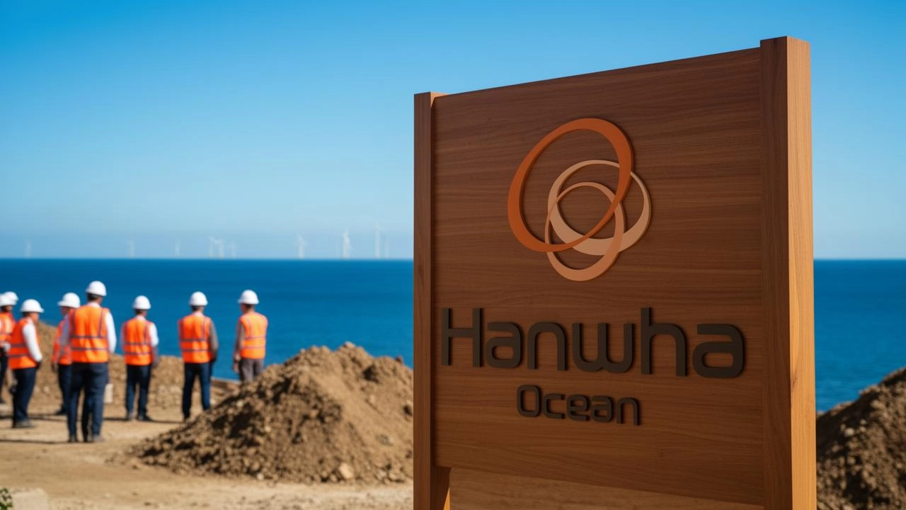 Hanwha Ocean Deploys $541 Million WTIV, Breaks Ground on 390MW Shinan Offshore Wind Farm