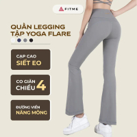 TOP Quần tập gym yoga nữ ống loe Fitme Flow legging cạp cao nâng mông tôn dáng Flare - QDOL