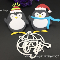 AlinaCraft Metal cutting dies penguin winter Santa build up animal scrapbook paper craft album card punch art cutter blade