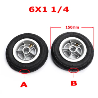 6x1 1/4 Wheels 150mm 6 Inch Pneumatic Tire With Aluminum Rims For Gas Electric Wheel Scooters E-bike A-folding Bike
