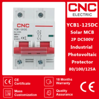 CNC DC Circuit Breaker 2P DC250V 500V Solar Energy Photovoltaic DC Circuit Breaker 80A/100A/125A Mini Circuit Breaker