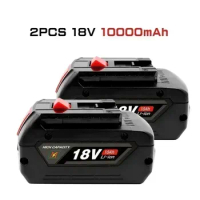NEW BAT610G+AL1820CV for Bosch professional 18V 6.0AH Li-ion battery replacement with LED &amp; for Bosch quick charger 14.4V-18V