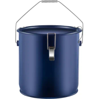 Deep Fryer Oil Bucket with Lid and Latch 6 Gallon Oil Disposal Bucket Steel Deep Fryer Oil Bucket