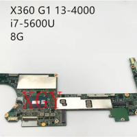 for HP X360 G1 13-4000 Laptop motherboard DA0Y0DMBAF0 808445-601/501/001 CPU i7-5600U SR23V 8G RAM 100% test work