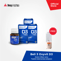 Bundling 3 Oxyvit Botol 60 Softgel Multivitamin D3 1000 IU Halal - Free Gift
