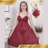 LindaGalz LILY Pakaian Tidur Wanita 6620 Dress Lingerie Big Size Jumbo Baju Dinas Malam Istri REALPI