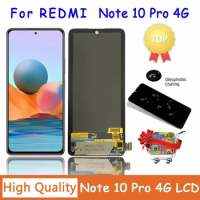 6.67" AMOLED For Xiaomi Redmi Note 10 Pro Display LCD Touch Screen with Frame For Redmi Note10Pro M2101K6G Display Replacment