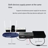 MINI UPS Uninterruptible Power Supply DC Backup Power Router Optical Modem Built-in Adapter POE 5V 9V 12V US Plug