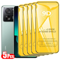 5Pcs 9D Tempered Glass For Xiaomi 13T 12T 11T Pro 13 12 11 Lite Screen Protector For Xiaomi 10T 9T 9 Pro 11i 9 SE 8 Lite Cover