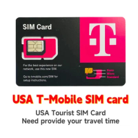 USA Unlimited data call and SMS Us prepaid T-Mobile Mobile phone card 4G Internet data card 7-90 day US sim card supports esim
