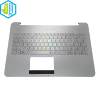 UK Belgian AZERTY French Keyboard Silver Laptop Palmrest For ASUS Vivobook Pro N552 N552VW N552VX N552VX-1A 90NB09P1 Teclado