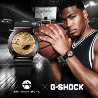 CASIO 卡西歐  G-SHOCK NBA球星 八村壘聯名 八角形金屬錶圈 藍牙 太陽能電力 GBM-2100RH-1A_44.4mm