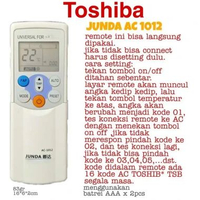 REMOTE JUNDA UNIVERSAL AC BERBAGAI MEREK MITSUBISHI PANASONI TOSHIBA LG SAMSUNG SANYO HITACHI SHARP 