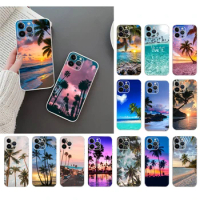Beach Sea Palm Tree Phone Case For iphone 15 14 Pro Max 13 12 11 Pro Max XSMax XR 12 13 mini 14 Plus