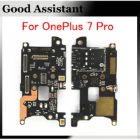 SIM Card Reader Holder Slot Flex Ribbon Cable For Oneplus 7 Pro 1+7 pro Sim Cards Adapters Module Board Microphone