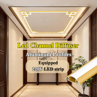 Aluminium Decorative linear light fixture Chinese-style Corner Linear Light Ceiling Decoration Linea