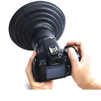 BIZOE SLR Camera Lens hood R5 micro-single M200 Canon 5D4 80D90D anti-reflective filter wave fotografica accessories silicone