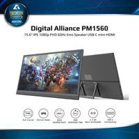 Monitor Portable LED Digital Alliance PM1560 15.6 inch FHD 1080P 6ms 60Hz USB-C mini-HDMI Built-in S