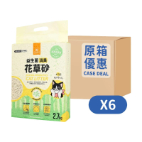 汪喵星球 - 【原箱】益生菌消臭條型花草豆腐砂-清新森林浴 貓砂 <此日期前最佳：2027.3.6> 2.7kg x6包