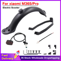 Scooter Mudguard for Xiaomi Mijia M365/Pro Electric Scooter Fender with Rear Taillight Back Guard Wing Bracket and Cable