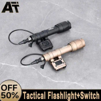 WADSN M600 M600C M300 Tactical Weapon Flashlight With Modbutton Pressure Switch Airsoft Pistol Picatinny Rail Airsoft Accessory