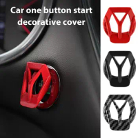 Car Push Button Sticky Cover 1pc Auto Engine Start Ignition Stop Push Switch Cover Automobile Start Stop Switch Button Cover