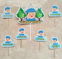 satu set cake topper hiasan kue tema Selamat Khitan / Sunatan / Khitanan