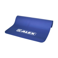 ALEX 專業瑜珈墊-台灣製 有氧 塑身 地墊 止滑墊 附收納袋 SGS認證 C-1812-1 深藍白
