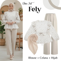 Fely OneSet BW96| OOTD Set BLouse Celana Hijab | Stelan Wanit Terbaru | Outfit Korea Style | OOTD Se