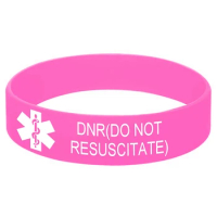 300pcs 19MM Wide Medical Alert ID DNR DO NOT RESUSCITATE Wristbands Silicone Bracelets