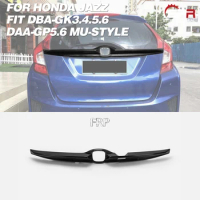 Car Accessories For Honda Jazz Fit 14-17 DBA-GK3.4.5.6 DAA-GP5.6 MU-Style PU Tailgate Garnish Plastic Rear Splitter Lip Trim