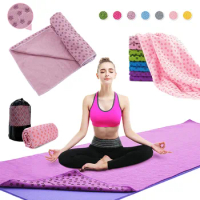 Non Slip Hot Yoga Towel Pilates Mat Yoga Blanket Sweat Absorbent Portable Fitness Meditation Mat Sports Workout Travel Blanket