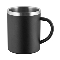 【REFLECTS】不鏽鋼馬克杯 黑350ml(水杯 茶杯 咖啡杯 露營杯 不銹鋼杯)