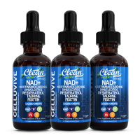 น้ำยา Clean Nutra Celluvive NAD+ Drops – NAD รีสเวอราทรอล ทอรีน ฟิสเทน ข้าวสาลี ขมิ้น วิตามิน C & E