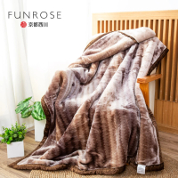 京都西川 新合纖雙層印花厚毛毯 / 單人毛毯(被頭毯 / 舒柔毯)