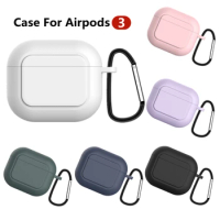Silicone Case For Airpods3 Case Wireless Bluetooth For Apple Airpods 3 Cover Earphone Case For Air Pods 3 Fundas with Carabiner