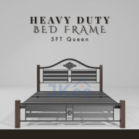 (+TILAM) JKEE HEAVY DUTY Solid Metal Queen Bed Frame Set / Set Katil Queen Besi SUPER BASE Tiang Kay