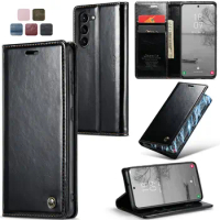 50pcs/lot For Samsung Galaxy S23 S22 S21 Ultra Magnetic Wallet Leather Case Retro Leather Case For Galaxy A54 A34 A24 A14