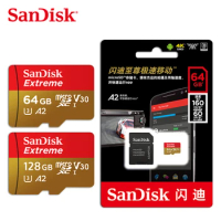 SanDisk Extreme Pro Memory Card 128GB Micro SD 64GB High Speed UHS-I A2 U3 Class 10 64GB 128GB Micro TF SD for Smartphone/PC