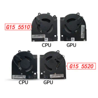 Laptop CPU GPU Cooling Fans For Dell G15 5510 5520 5511 5515 2020 2021 DFSCK22115181T FNCW FNCV RTX3050 RTX3060 RTX3070 12V 1A