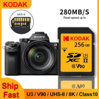 Kodak Original Memory SD Card 32GB SDHC 64GB 128GB 256GB 512GB SDXC Class10 Memory Card V30 V90 Support for Camera Car DV SLR