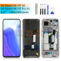 for Xiaomi Mi 10T 5G LCD Display Touch screen Digitizer Assembly With Frame For Xiaomi mi 10t 5g screen Replacement 6.67"